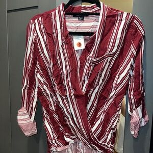 Paper Tee Maroon Blouse